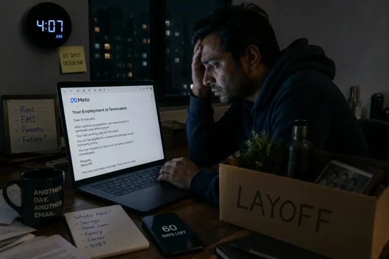 4 AM Layoff Emails and a 60-Day Visa Deadline Leave Indian Employees Struggling After Meta Job Cuts