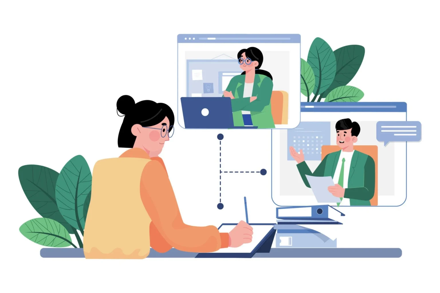 Job seeker expands network with professionals