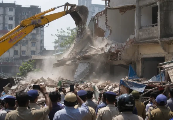 Mumbai Demolition Drive Sparks Panic Illegal Structures Face Massive Bulldozer Action