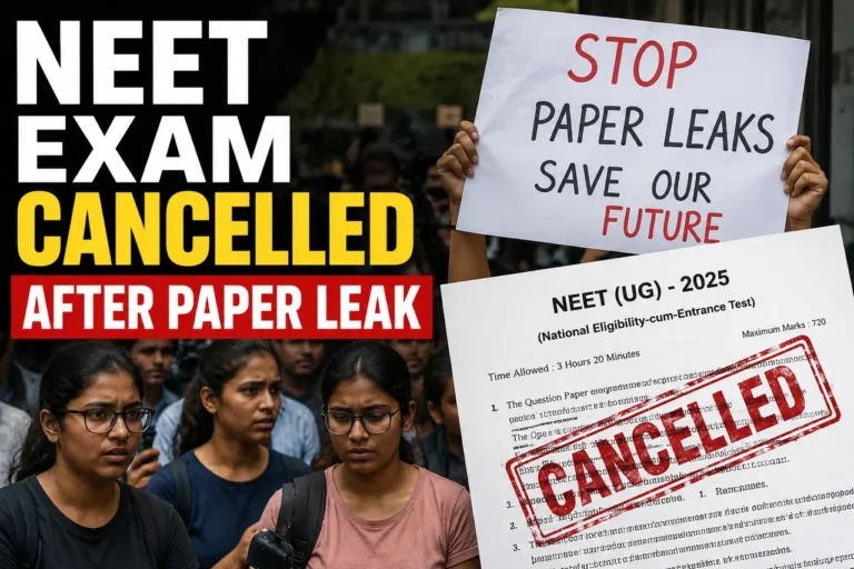 Neet UG exam cancelled after paper leak_indiainsightnews.com