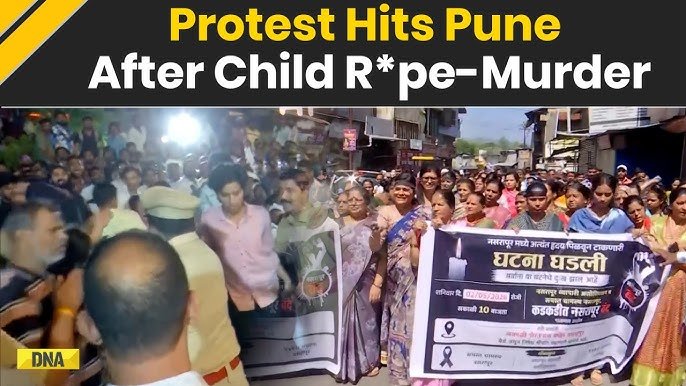 Pune Navale Bridge Protests underway on Navale Bridge since morning public outrage over the Nasrapur incident