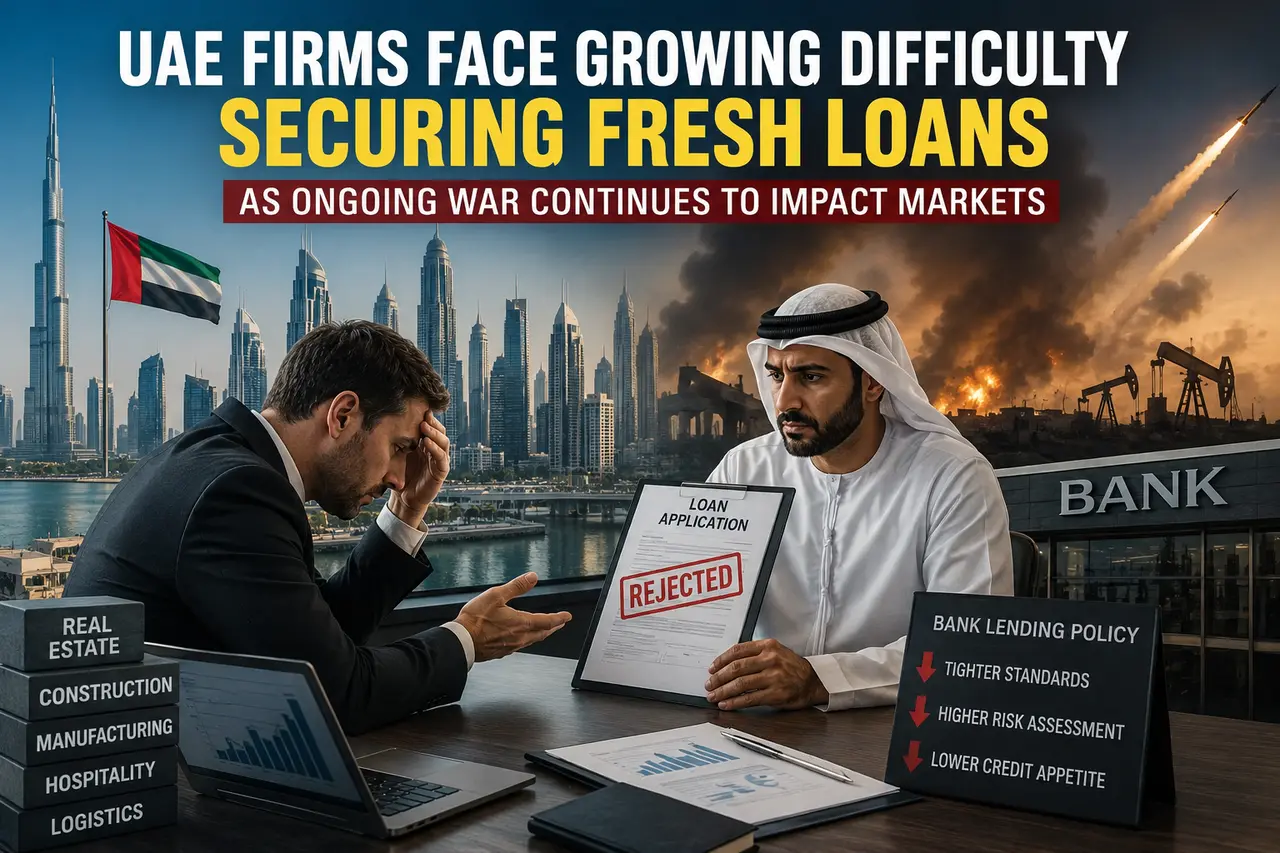 UAE Firms Face Growing Difficulty Securing Fresh Loans as Ongoing War Continues to Impact Markets
