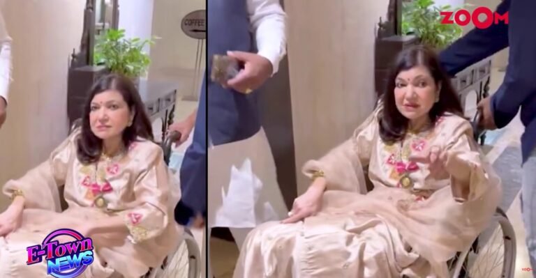 Alka yagnik on wheel Chair in award ceremony