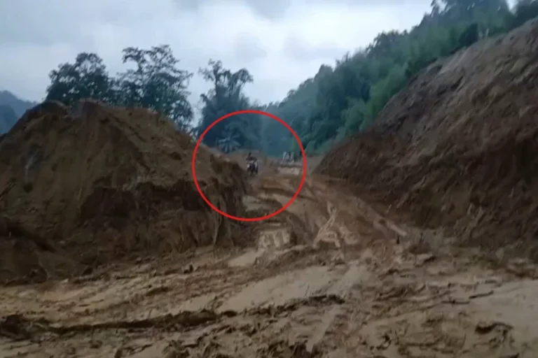 Biker Narrowly escaped