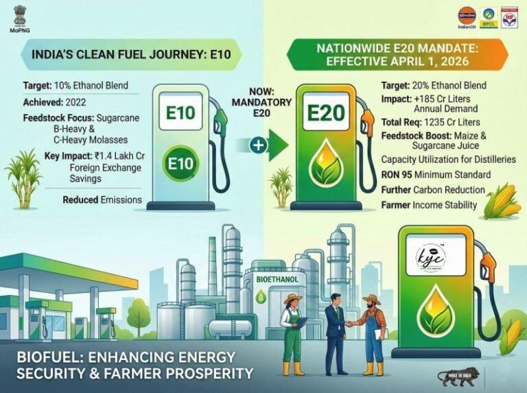 Government Clarifies E20 Fuel Policy, Dismisses Concerns Over Impact on Vehicle Insurance