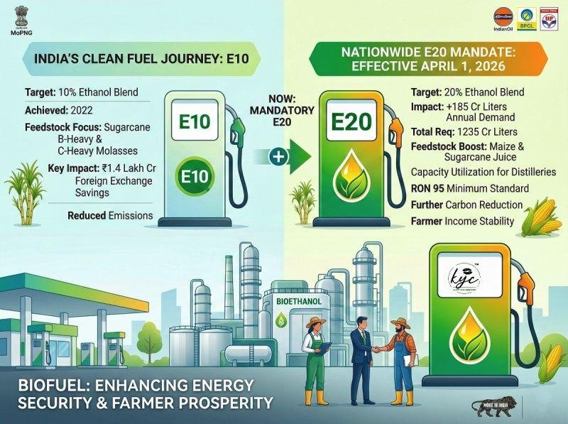 Government Clarifies E20 Fuel Policy, Dismisses Concerns Over Impact on Vehicle Insurance