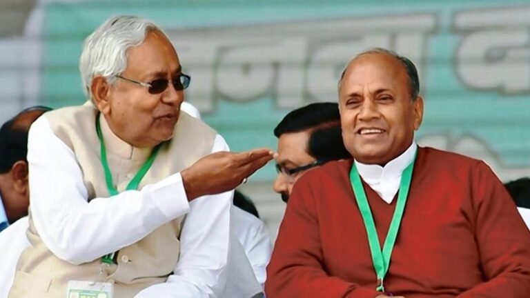Nitish Kumar and RCP Singh